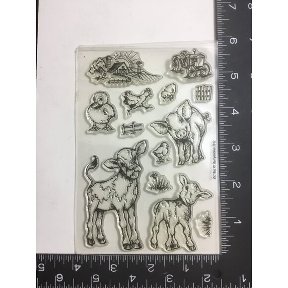 Stampendous Farm Animal Clear Rubber Stamps SSC1162 - Picture 2 of 2